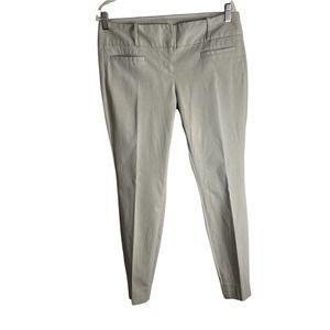 The Limited Skinny Zipper At Ankle Pants Beige Cream Khaki Stretch 10